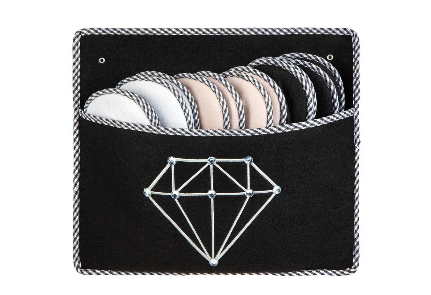 ONVAYA ABS Gästepantoffel, Diamant, 6er Set, Antirutsch, Filz Hausschuh