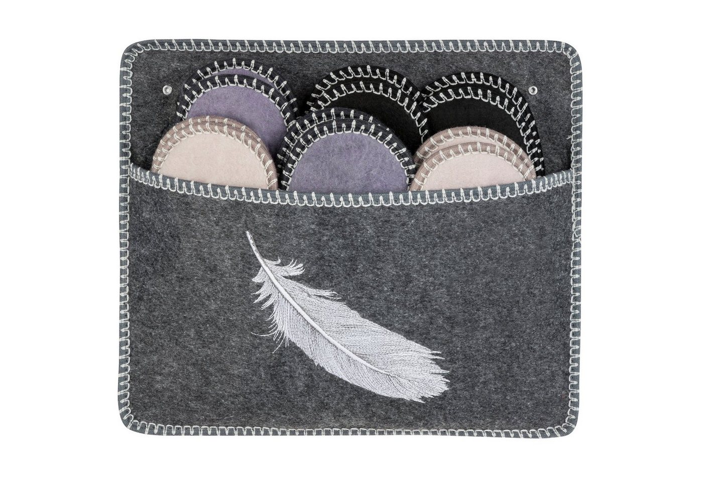 ONVAYA ABS Gästepantoffel, Feder, 6er Set, Antirutsch, Hausschuhe Plüsch Hausschuhe