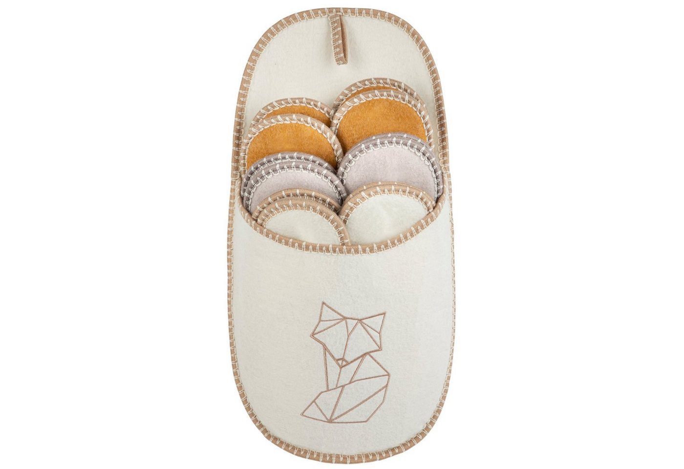 ONVAYA ABS Gästepantoffel, Fuchs, 6er Set, Antirutsch, Hausschuhe, Filz Hausschuh