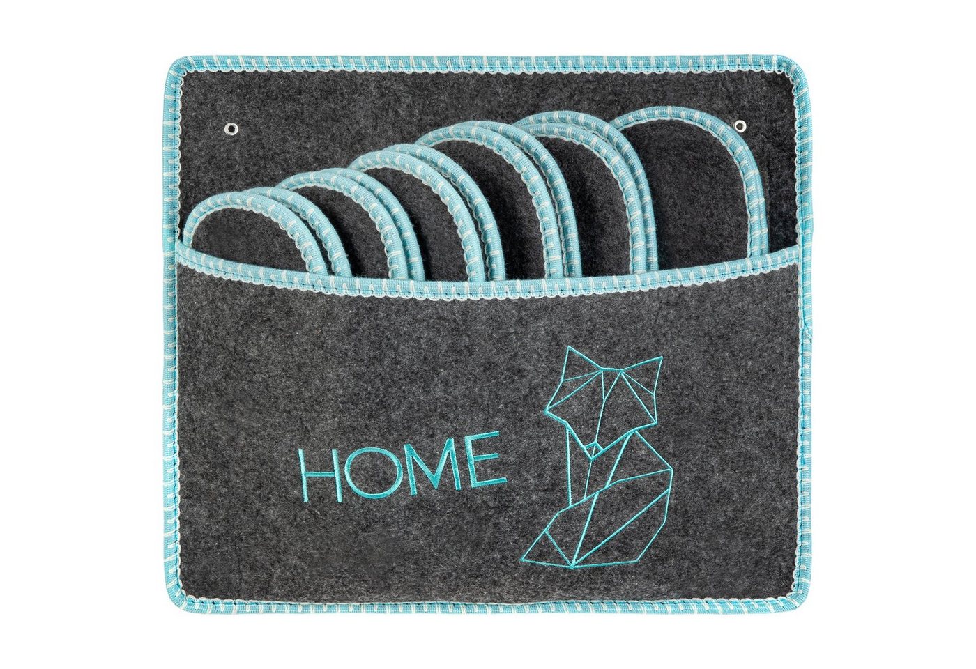 ONVAYA ABS Gästepantoffel, Fuchs, 6er Set, Antirutsch, Hausschuhe, Filz Hausschuh