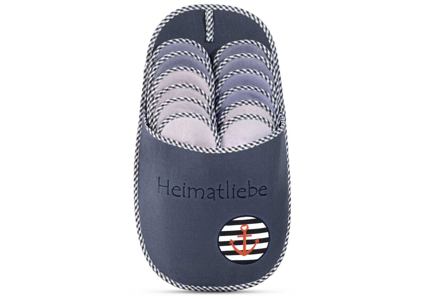 ONVAYA ABS Gästepantoffel Heimatliebe 6er Set, Gästehausschuhe, Filz Pantoffel