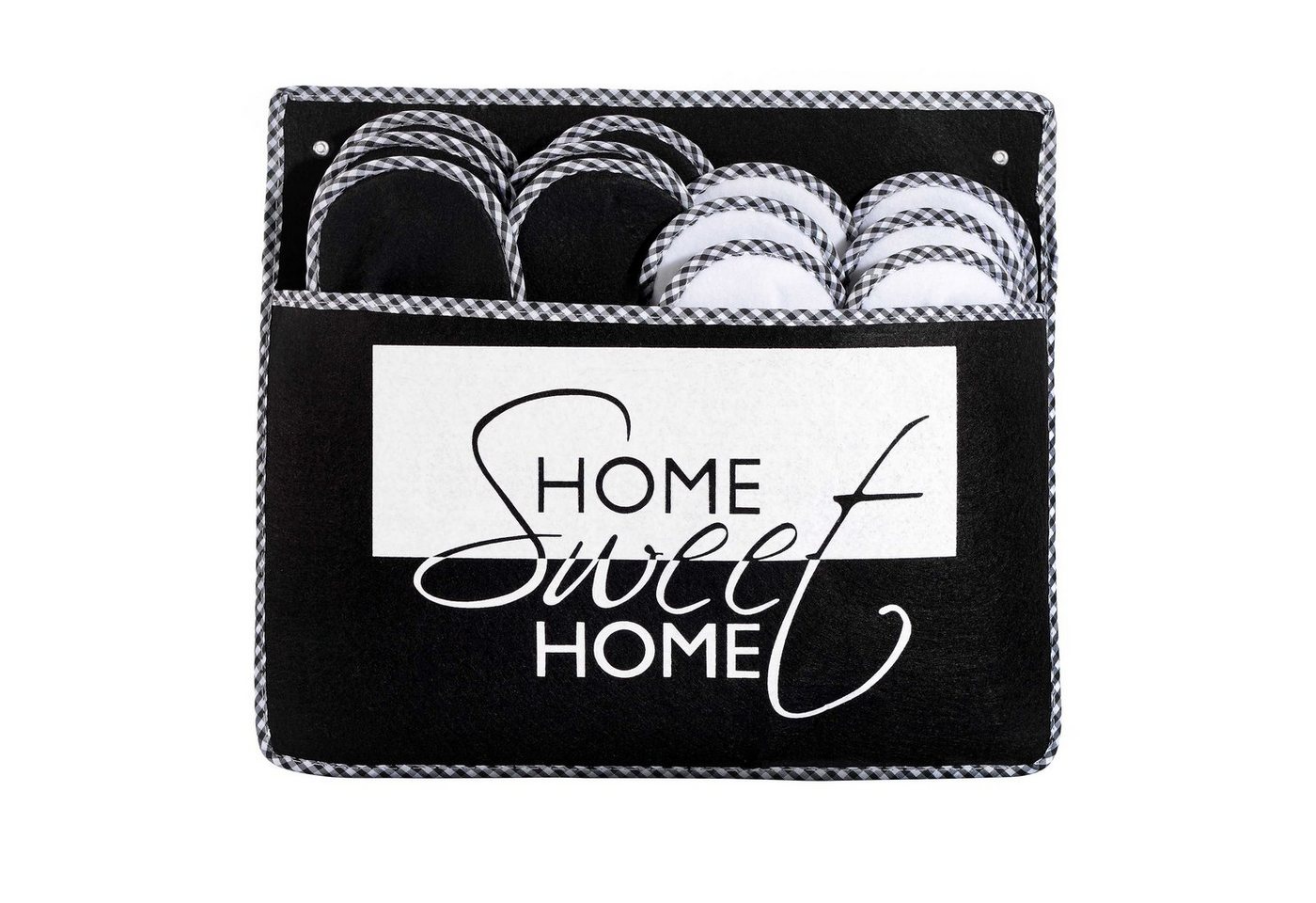 ONVAYA ABS Gästepantoffel Home Sweet Home, 6er Set, Antirutsch, Hausschuhe Pantoffel