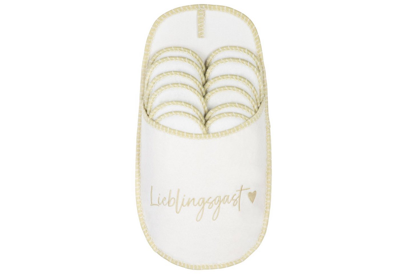 ONVAYA ABS Gästepantoffel, Lieblingsgast, 6er Set, Antirutsch Sohle Hausschuh