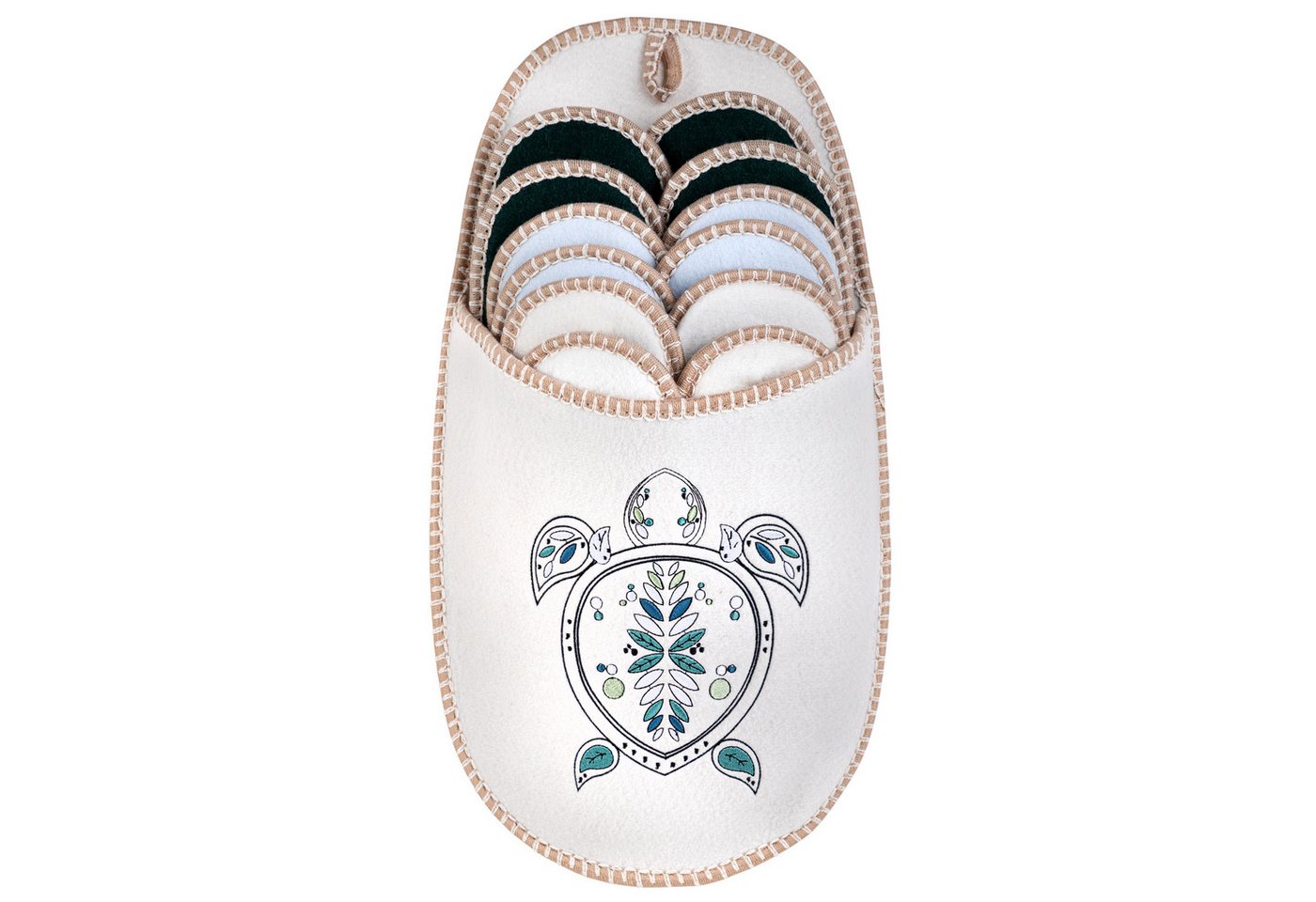 ONVAYA ABS Gästepantoffel, Schildkröte, 6er Set, Antirutsch Sohle Pantoffel