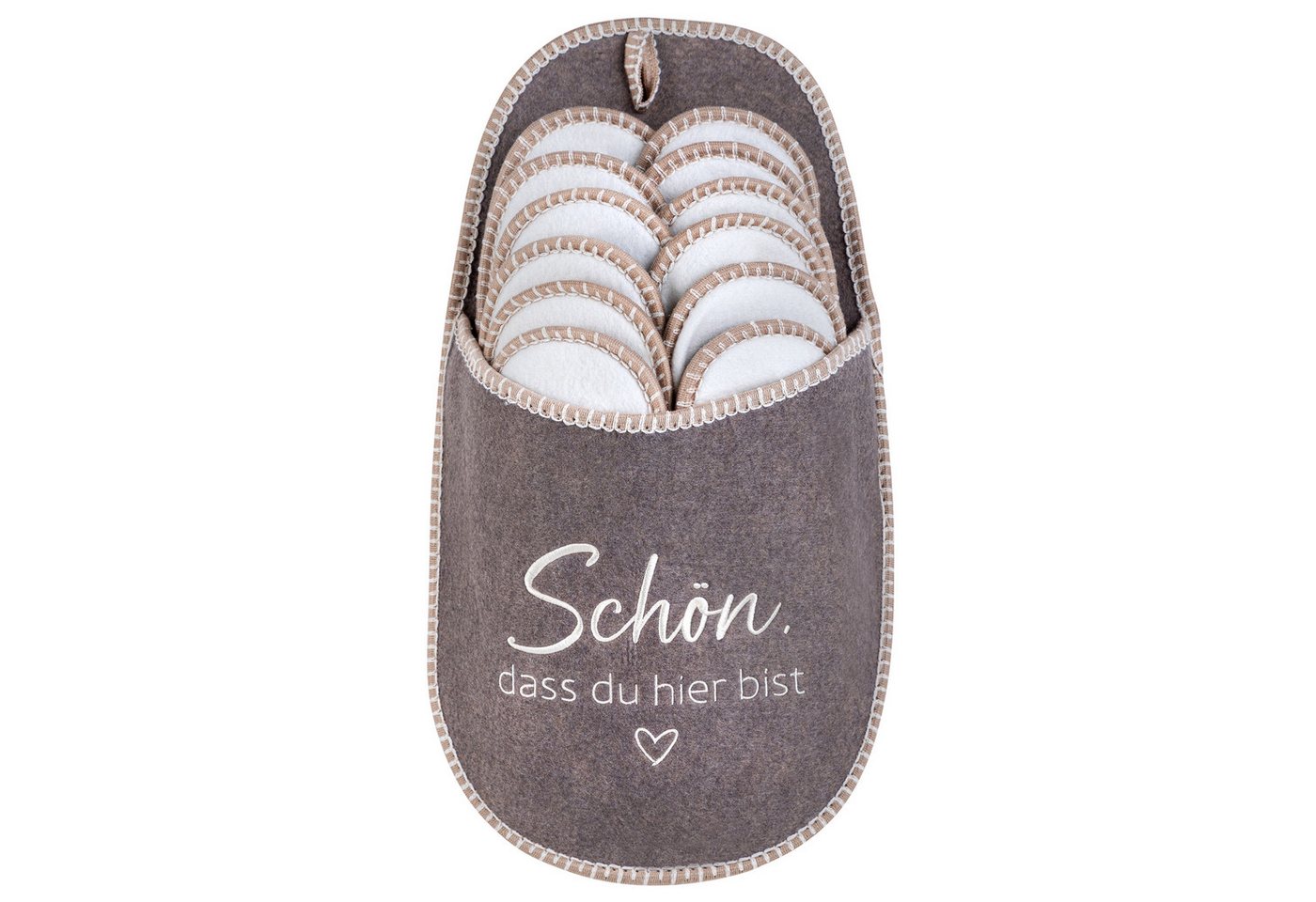 ONVAYA ABS Gästepantoffel, Schön, dass du hier bist, 6er Set Pantoffel