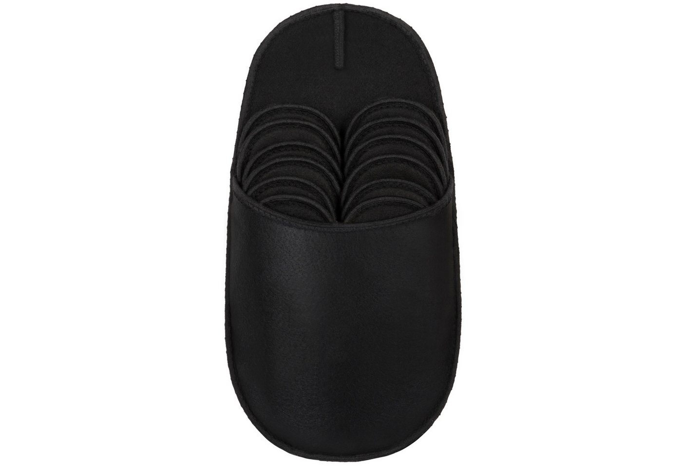 ONVAYA ABS Gästepantoffel, Schwarz, Beige, 6er Set, Antirutsch Sohle Hausschuh