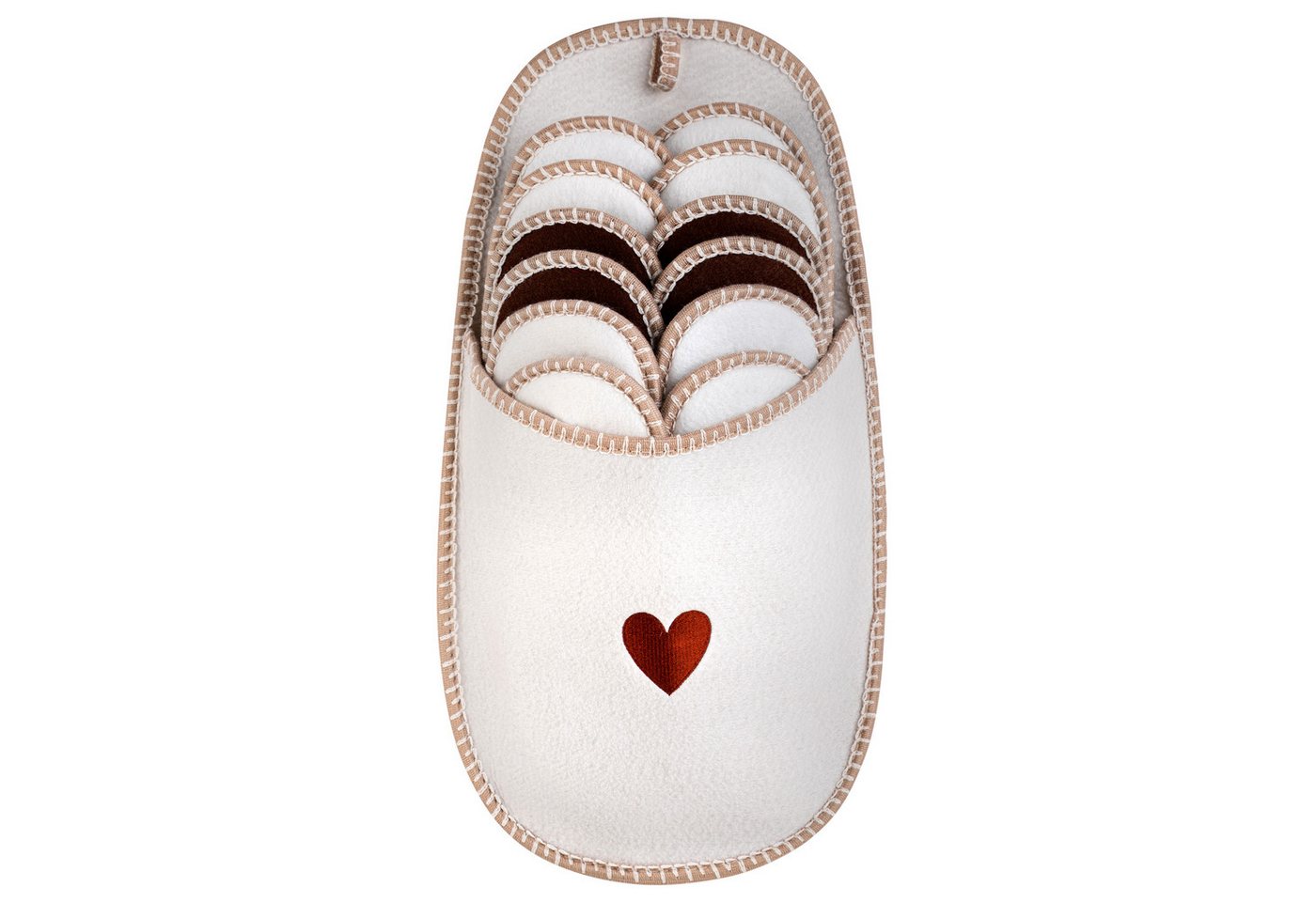 ONVAYA ABS Gästepantoffel, Waschbär, 6er Set, Antirutsch Sohle Pantoffel