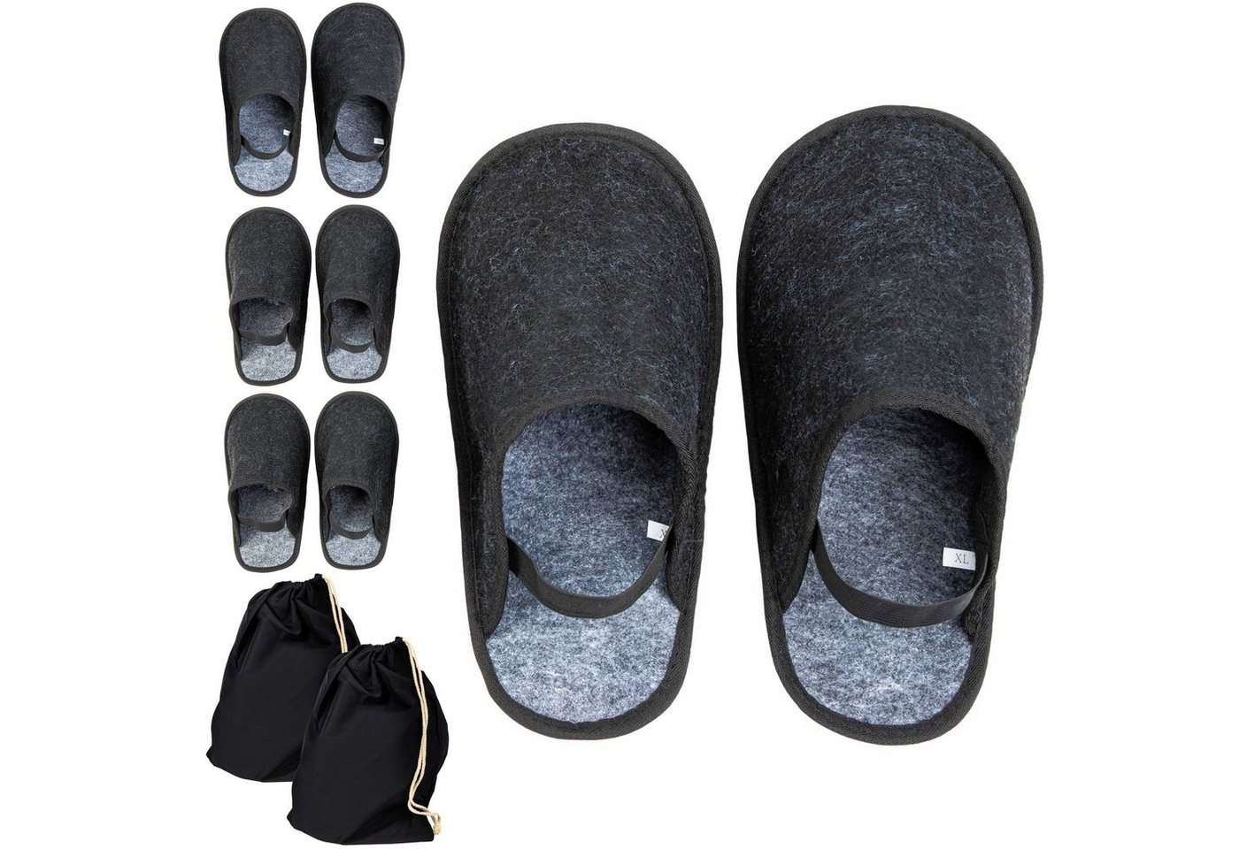 ONVAYA Handwerkerpantoffel mit Gummiband, ABS-Sohle, Museumpantoffel Hausschuh (2-tlg)