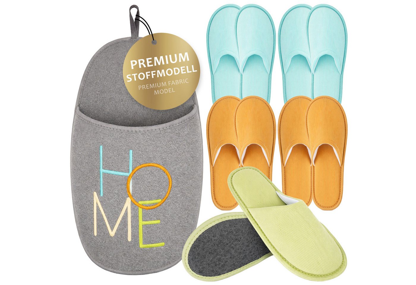 ONVAYA Premium Gästehausschuhe Set-Guest Slippers-Gästepantoffeln Unisex Hausschuh