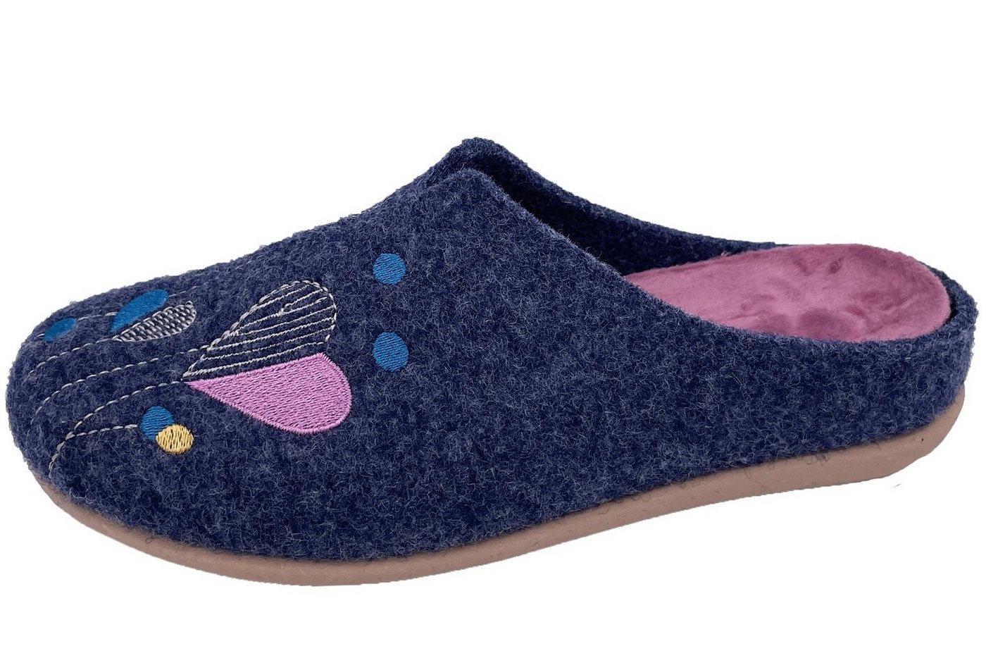 PADERO Damen Pantoffel Filz Hausschuh