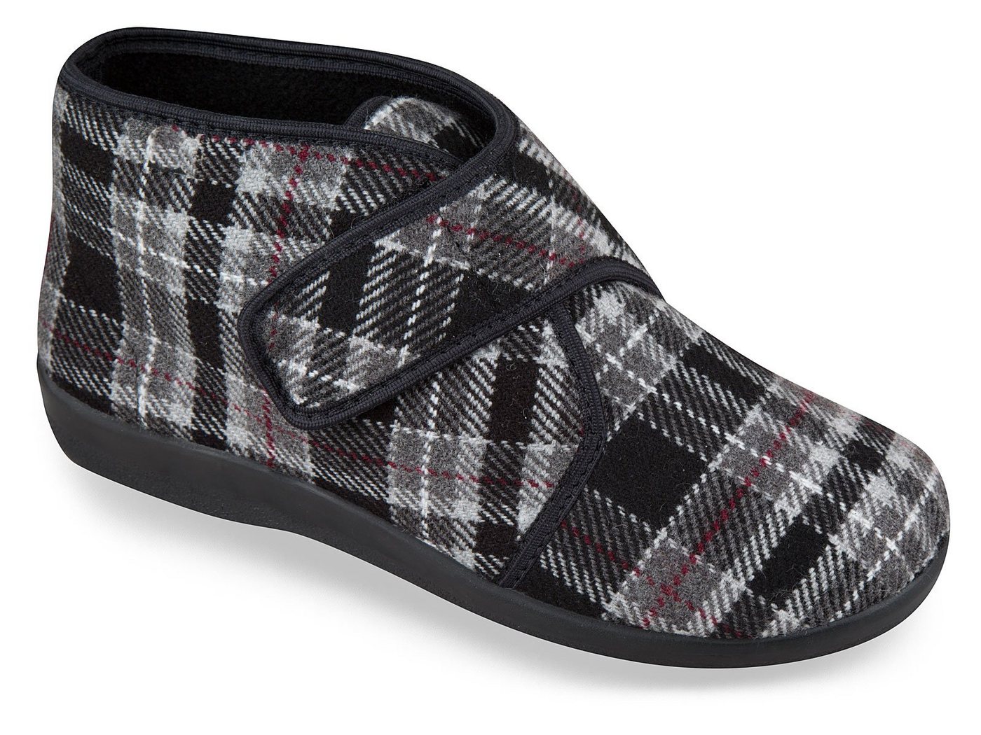 PADERO Herren Klettschuhe Hausschuh weit geschnitten