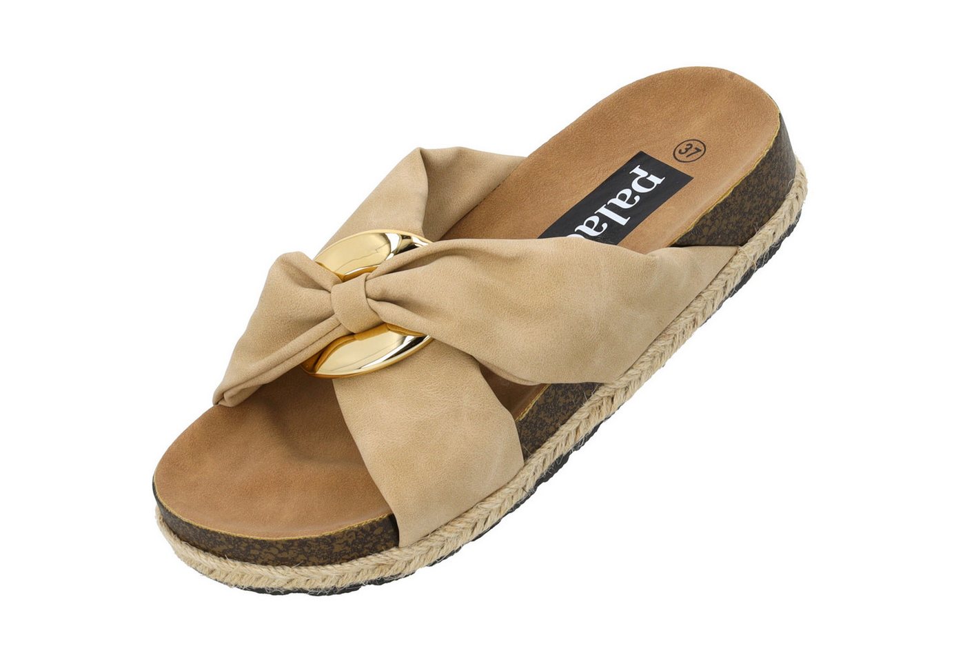 Palado Bandi Pantolette (beige/weiß)