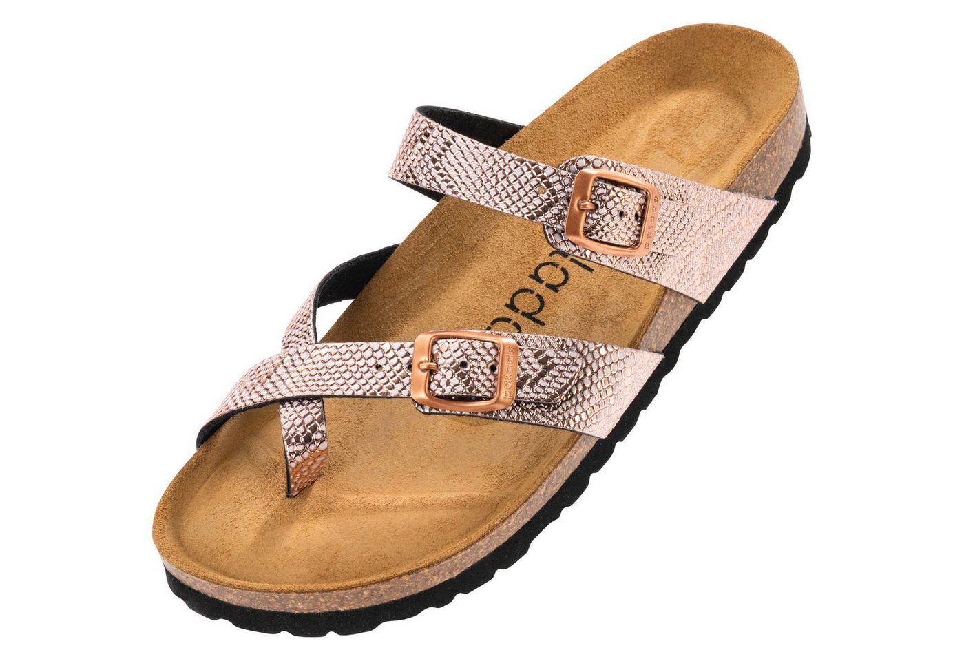 Palado Cres Metallic Pantolette (Pyth Rose/Rose)