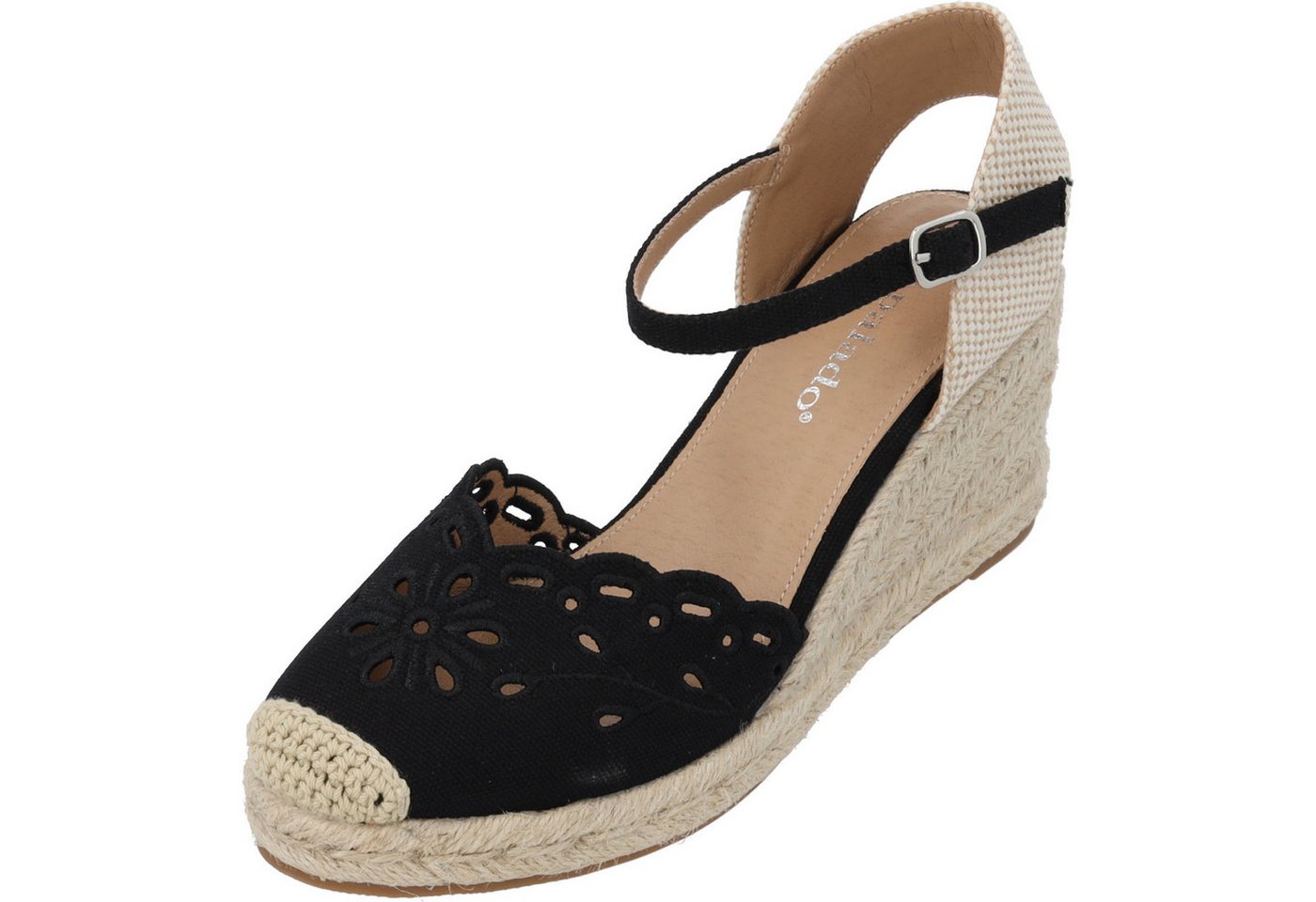 Palado Enrona Keilsandalette (schwarz)