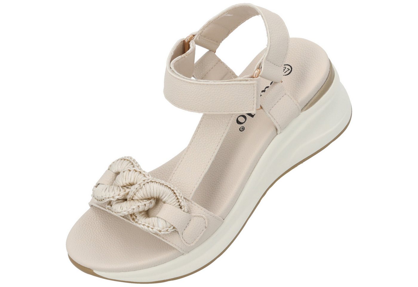 Palado Gyapon Plateausandaletten (beige/weiß)