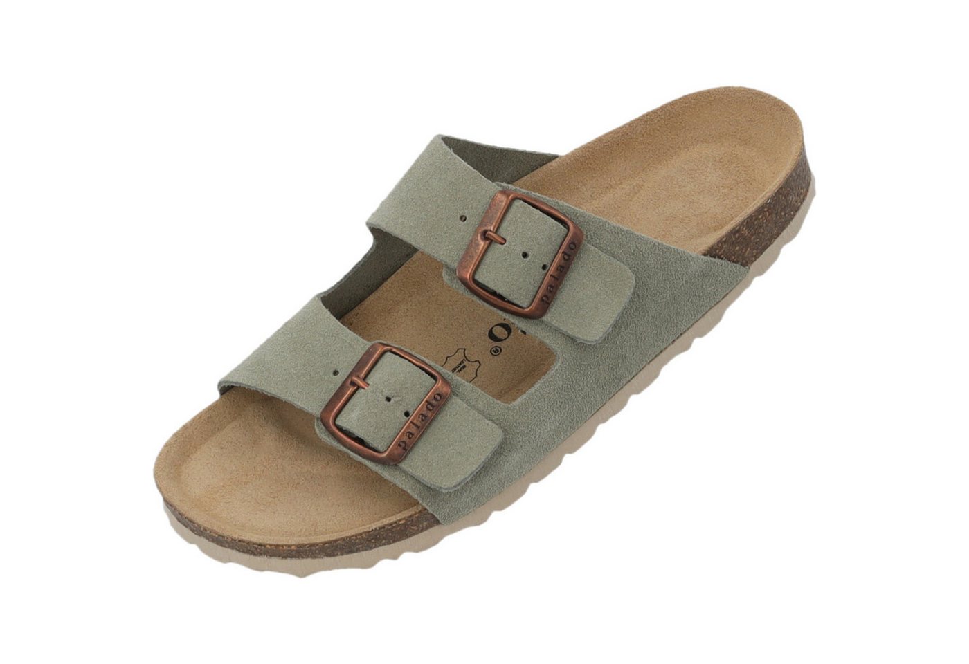 Palado Korfu Suede Premium Leather Pantolette (Salbei)