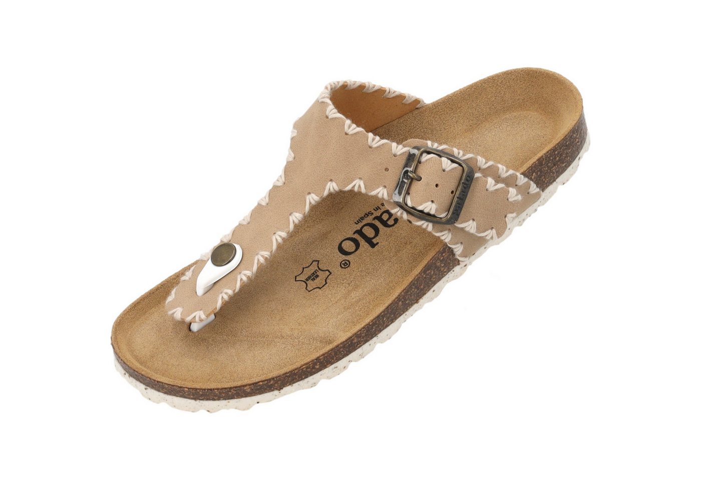Palado Kos Stitch Zehentrenner (beige/weiß)