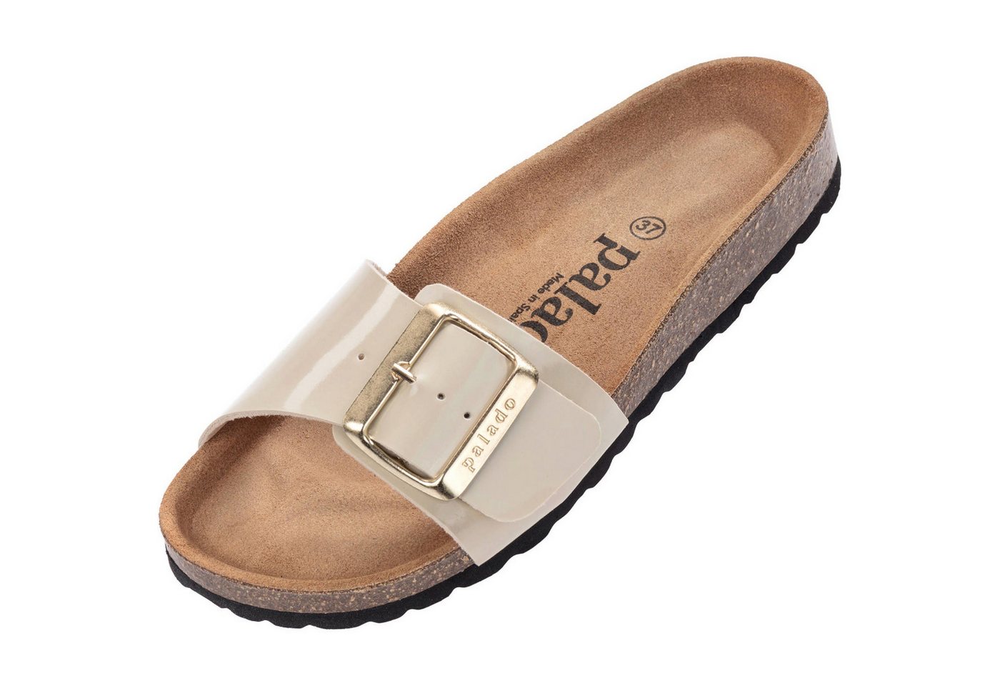 Palado Malta EGS Lack Pantolette (beige/schwarz/weiß)