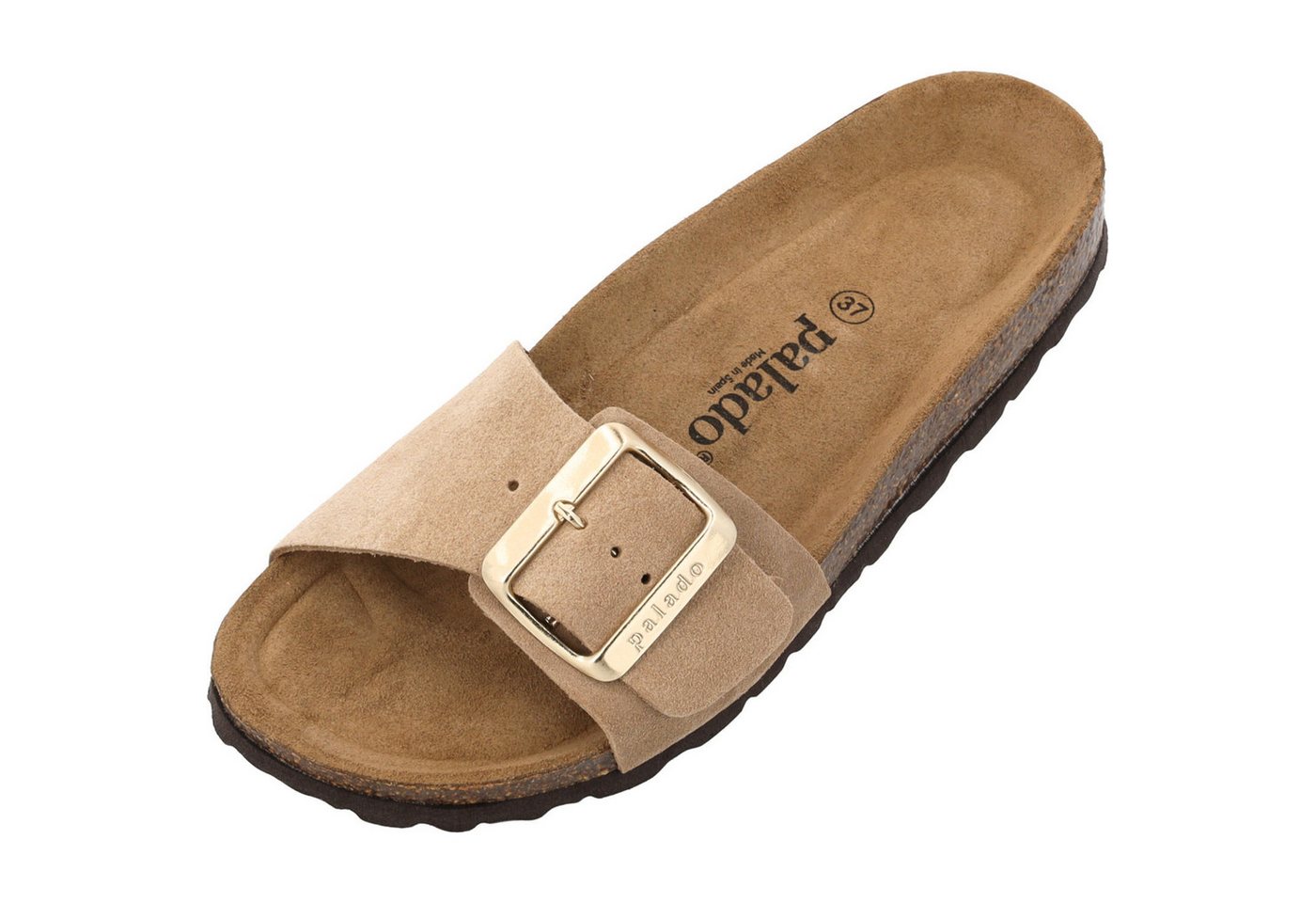 Palado Malta EGS Velours Premium Leather Pantolette (beige/weiß)