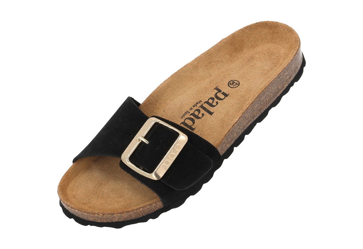 Palado Malta EGS Velours Premium Leather Pantolette (schwarz/gold)