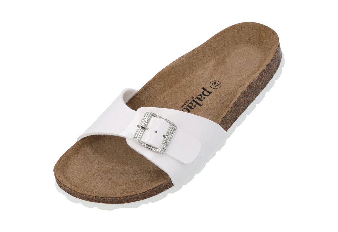Palado Malta Lack SQS Pantolette (weiß)