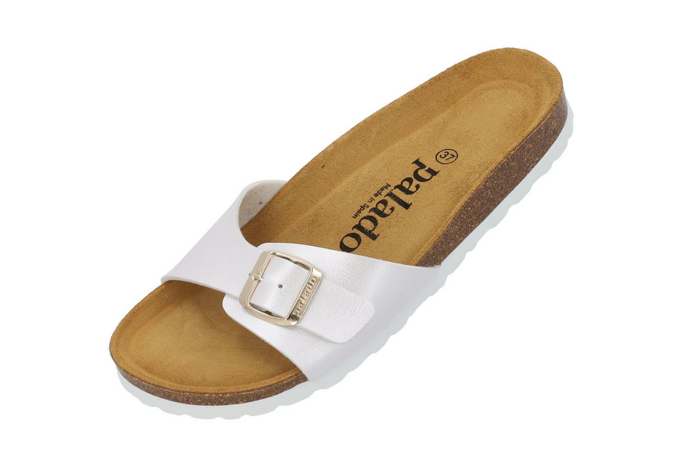 Palado Malta Metallic Pantolette (weiß/gold)