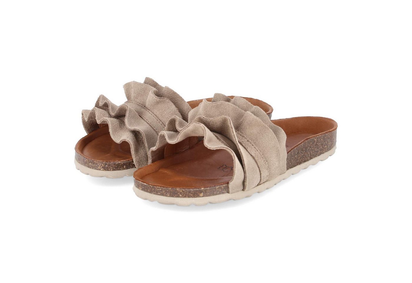 Palado PALA-251-781050-08 Damen Rauleder beige Pantolette