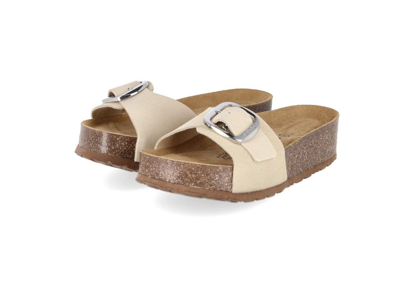 Palado PALA-251-781589-03 Damen Rauleder beige Pantolette