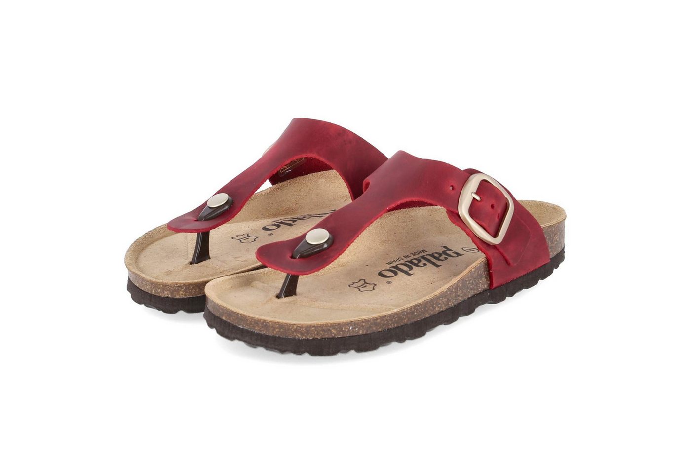 Palado PALA-251780494-04 Damen Rauleder red Pantolette