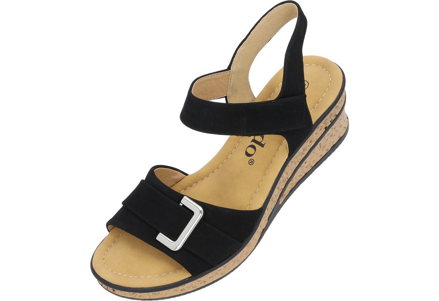 Palado Vemlu Keilsandalette (schwarz)