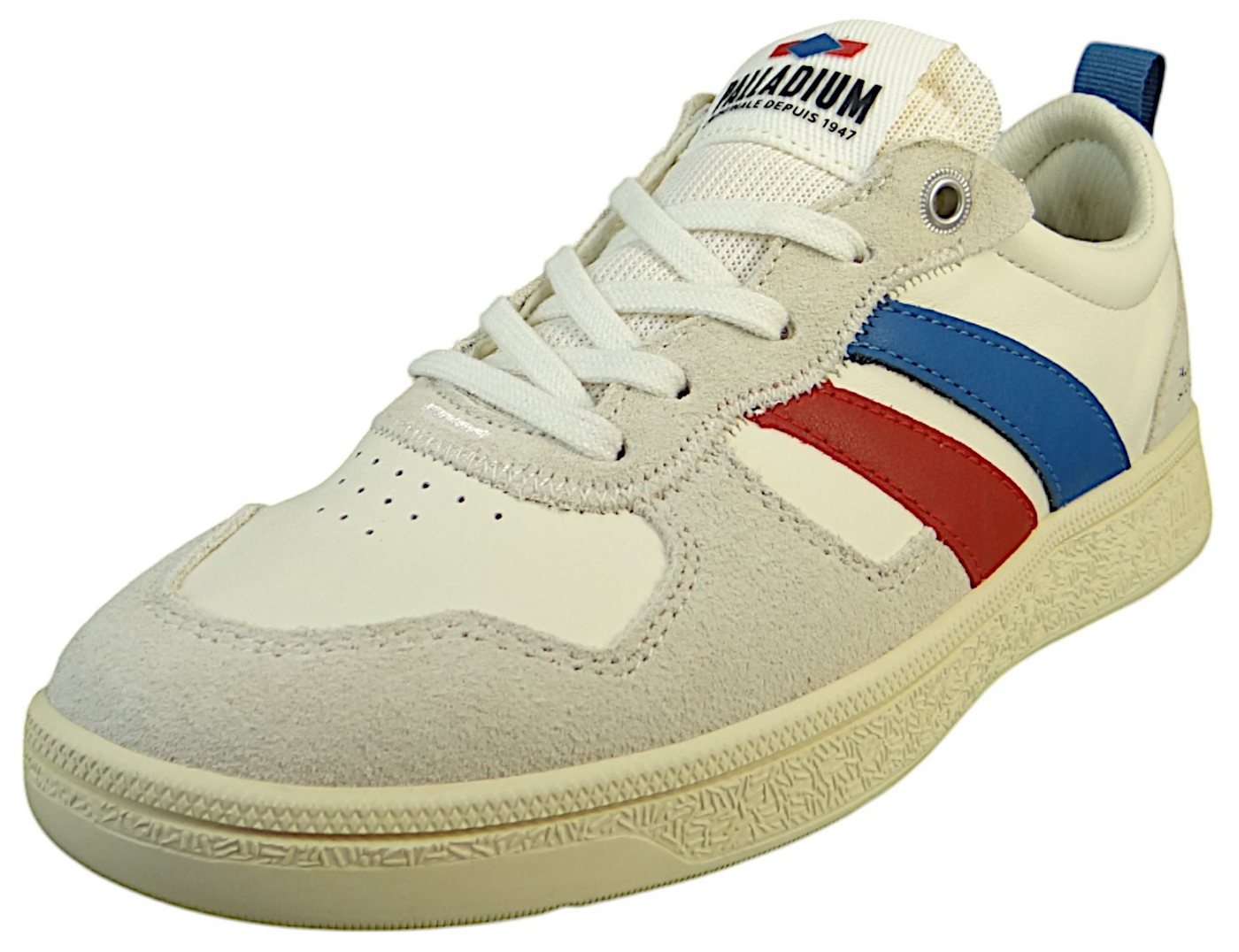 Palladium 74485-160-M Pallacup Flame LTH Cream/Chili/Blue Sneaker