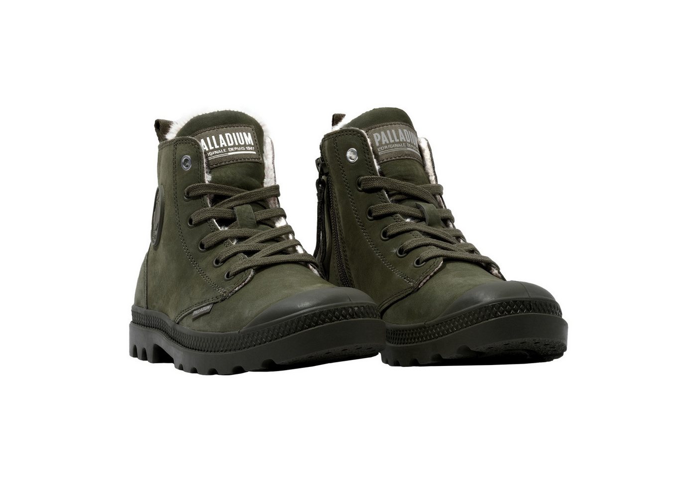 Palladium Pampa Hi Zip WL Stiefelette mit Reißverschluss und Markenpatch an der Seite