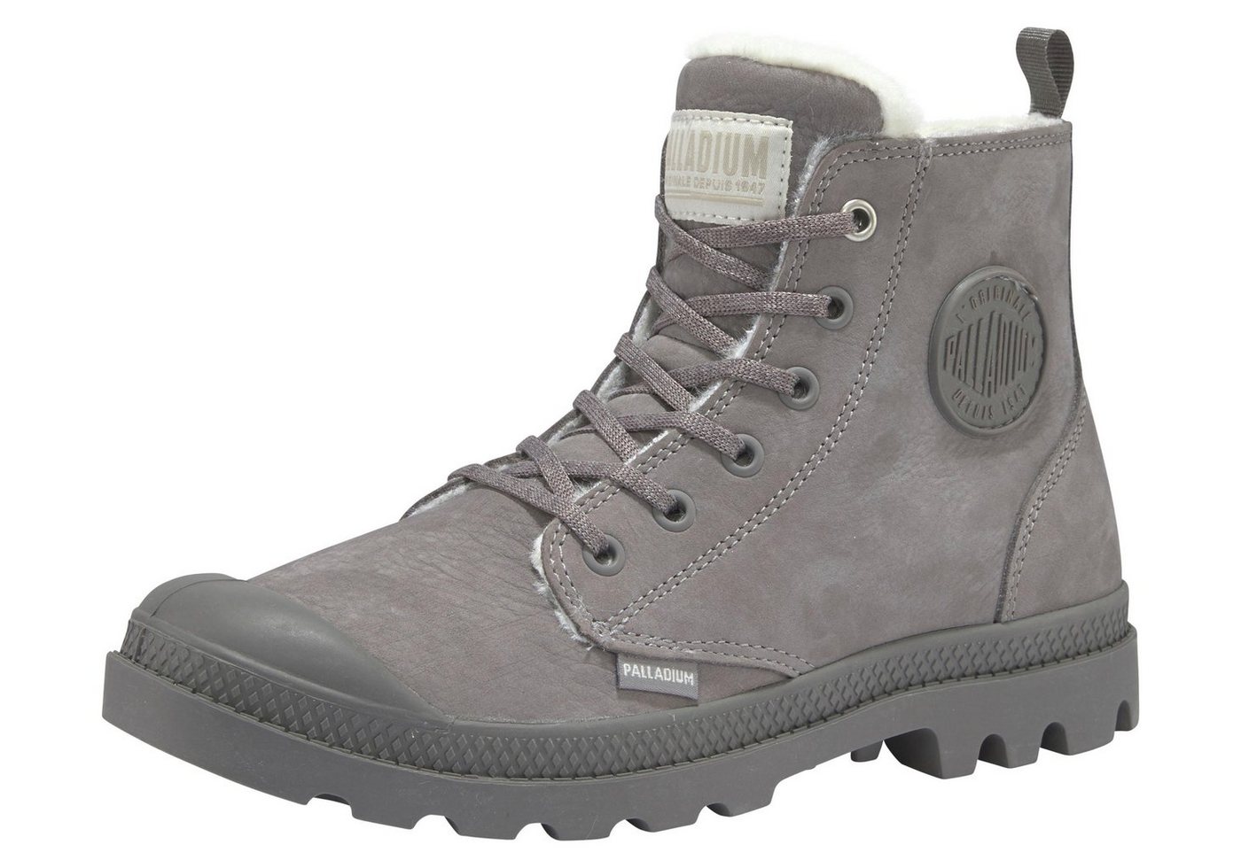 Palladium PAMPA HI ZIP WL W Winterboots Winterschuhe, Schnürboots, Winterstiefel, Snowboots, gefüttert (grau)