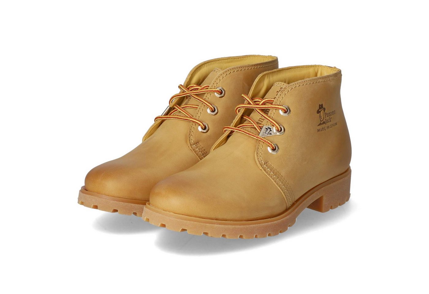 Panama Jack Bota Panama B1 Damen Glattleder gelb Schnürstiefel