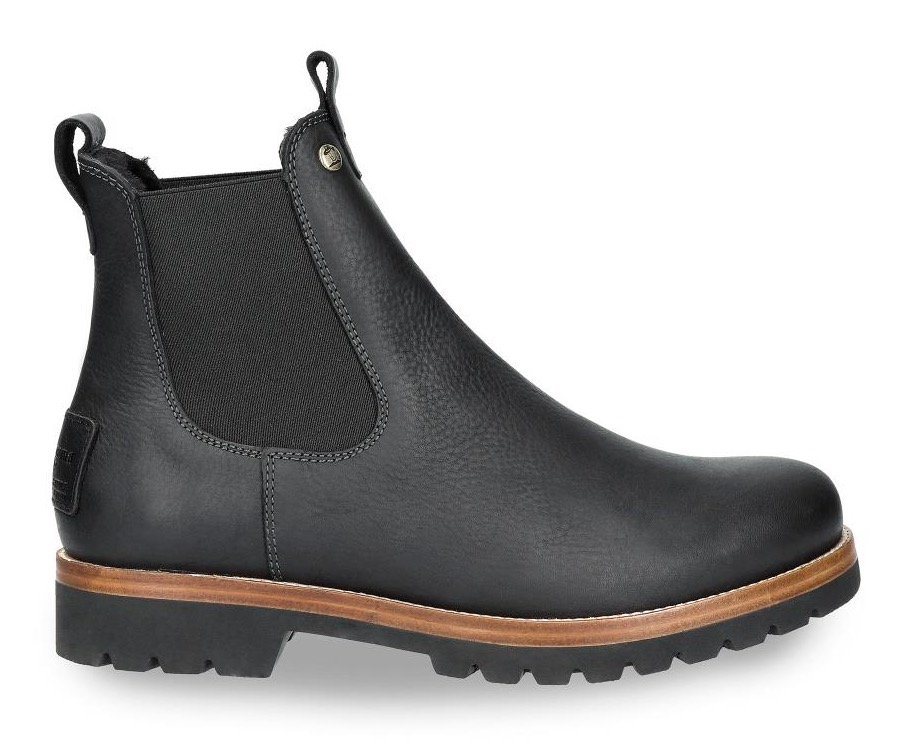 Panama Jack Burton Igloo C1 Chelseaboots mit kuscheligem Lammfellfutter (schwarz)