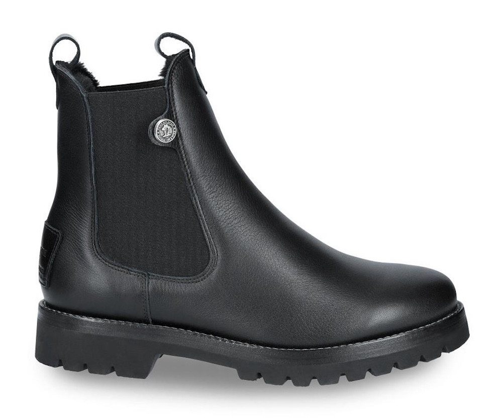 Panama Jack Francesca Igloo Chelseaboots Stiefelette, Boots, Blockabsatz, Profilsohle, mit Lammfellfutter