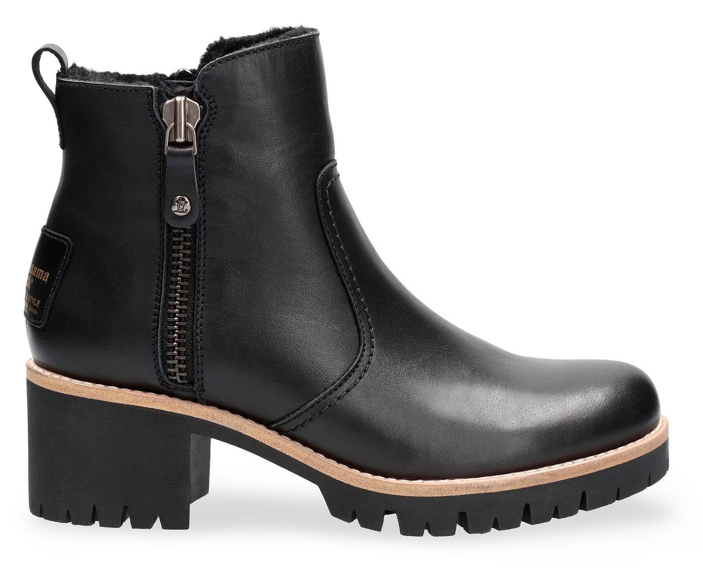 Panama Jack Winterstiefelette, Boots, Profilsohle, Warmfutter, Reißverschlüsse, mit Anziehlasche