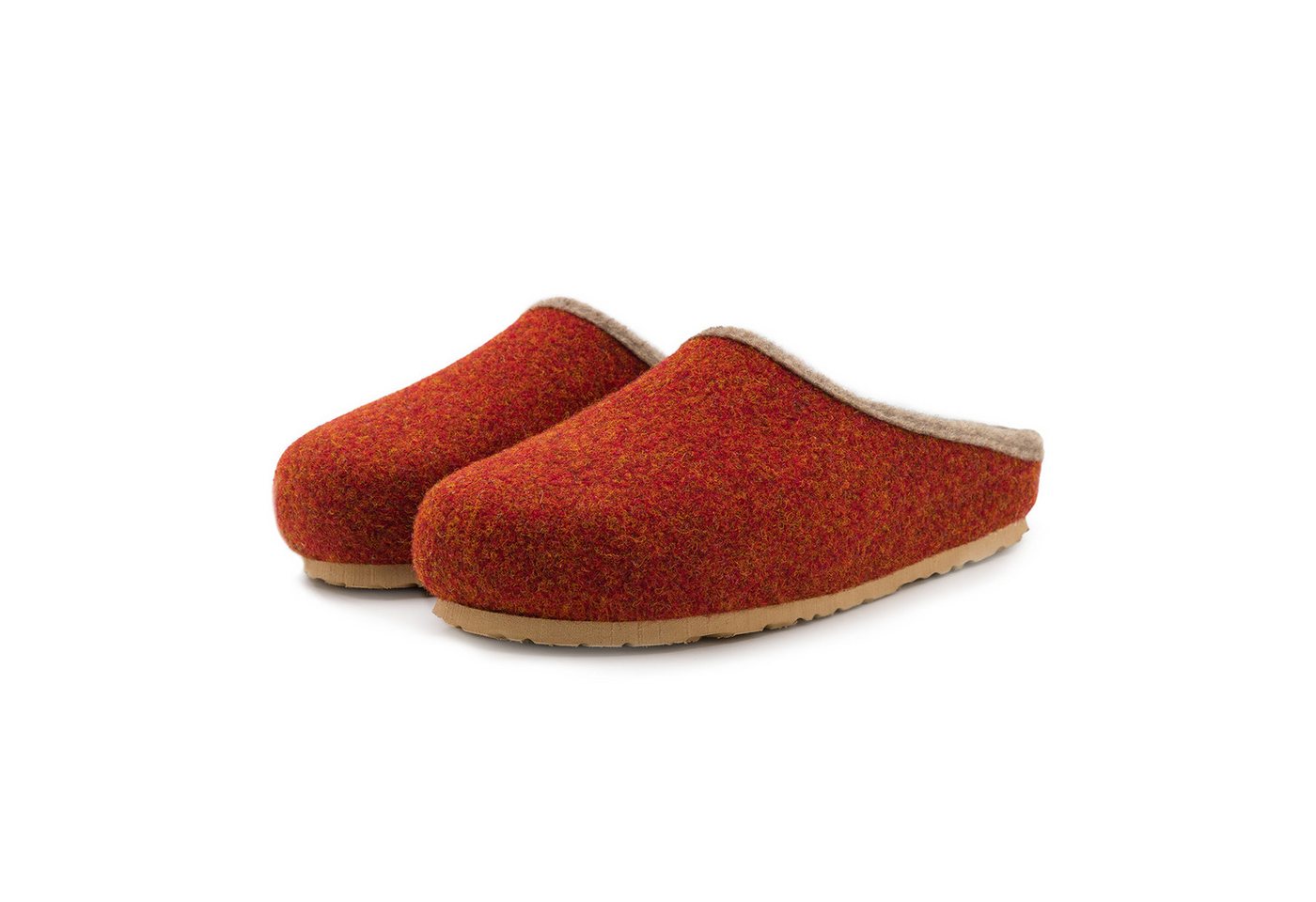 Pantoffelmann Filzclogs mit Fußbett Filzhausschuhe Herren Damen Filz Clog Hausschuhe Hausschuh (1 Paar) hoher Tragekomfort, angenehme Passform