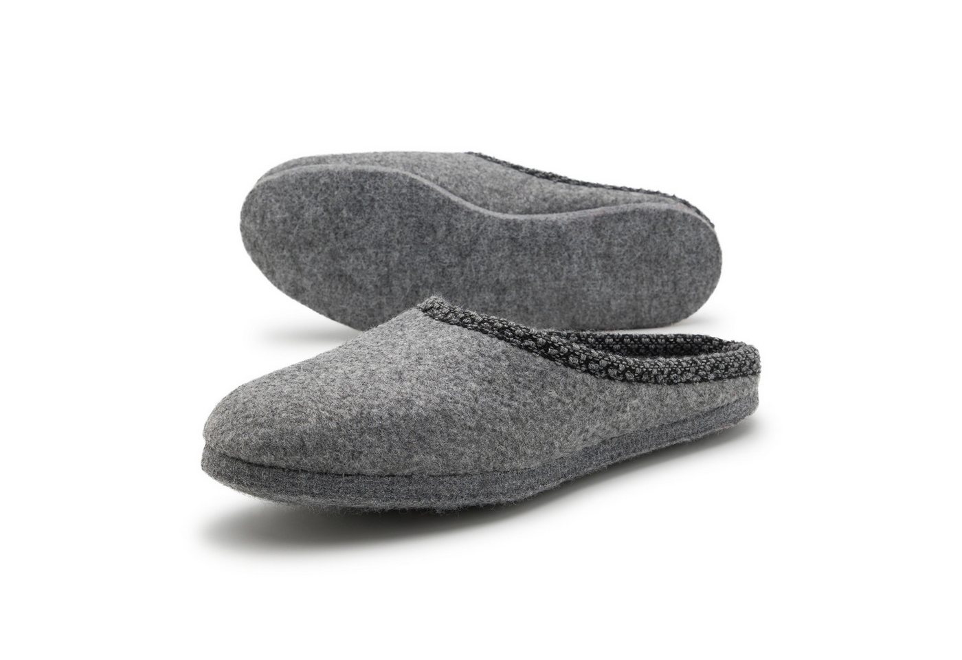 Pantoffelmann Filzpantoffel Herren Damen Hausschuh Filzlatschen superdicke Filzsohle Pantoffel (1 Paar) Filzpantoffeln, Gästepantoffel besonders leicht