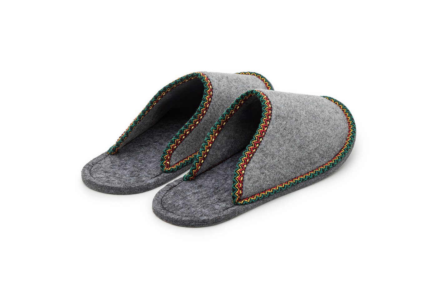 Pantoffelmann Gästepantoffel Herren Damen Gästehausschuh Filzpantoffel Pantoffel Pantoffel (1 Paar) Filzpantoffeln, Gästepantoffel besonders leicht (grau)