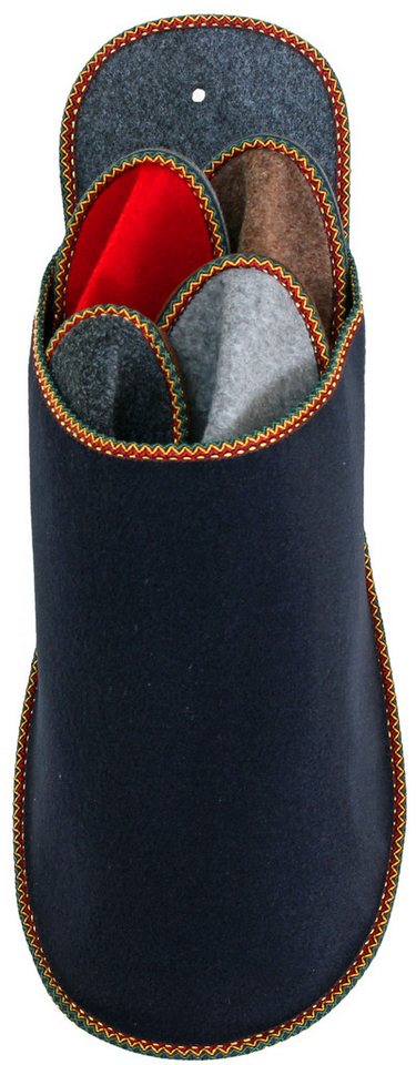 Pantoffelmann Gästepantoffelset Gästeset Filzpantoffel Herren Damen Filz Hausschuhe Pantoffel (1 Paar) Filzpantoffeln, Gästepantoffel besonders leicht