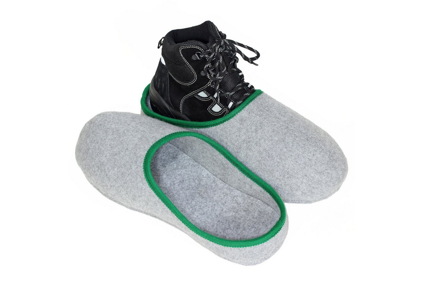 Pantoffelmann Handwerkerpantoffel Überpantoffel Arbeitsschuhe Herren Filz Überschuhe Pantoffel (1 Paar) Filzpantoffeln, Gästepantoffel besonders leicht