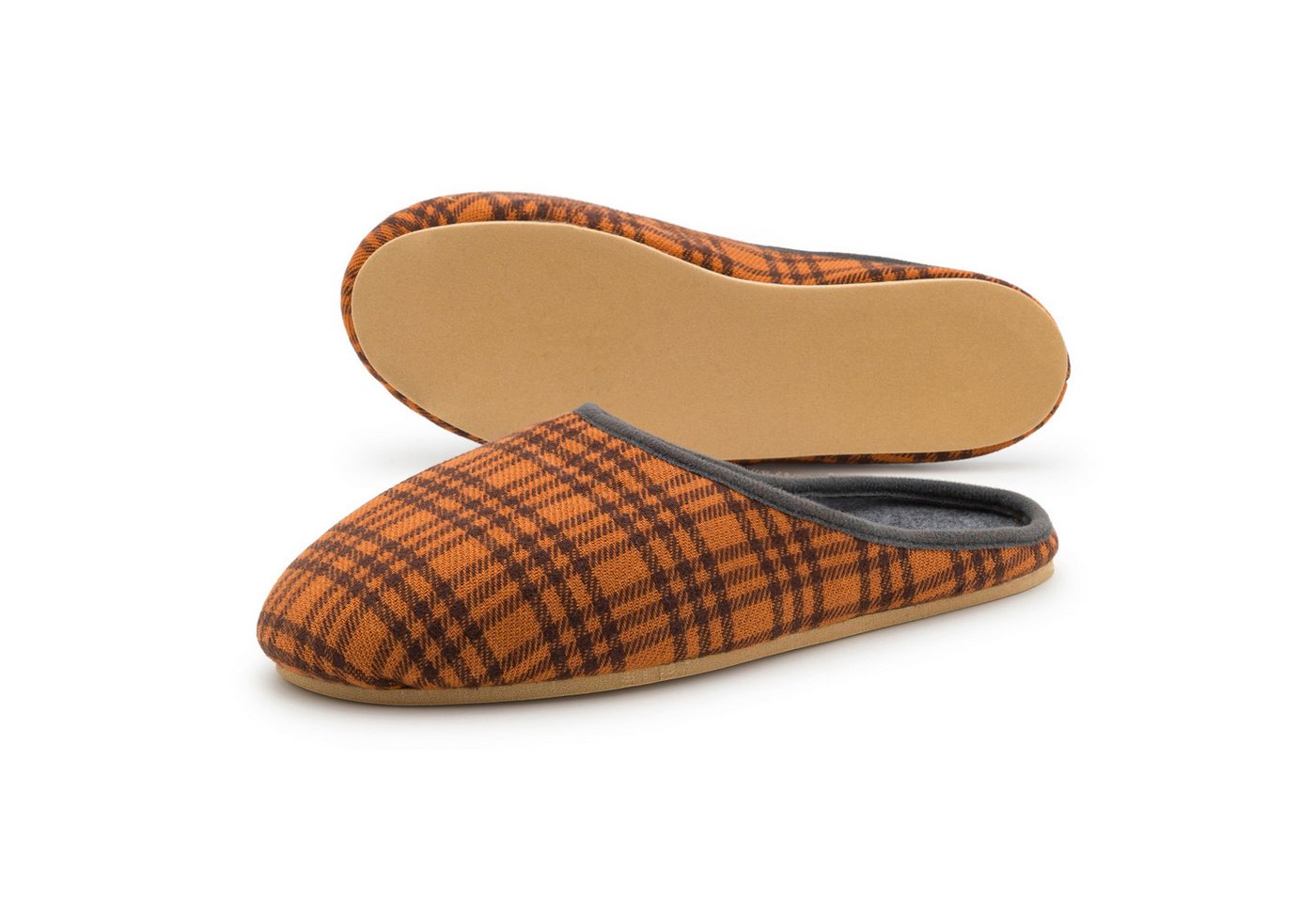 Pantoffelmann Kamelhaar Pantoffel Gummisohle Herren Damen Filzpantoffel Hausschuh Pantoffel (1 Paar) Filzpantoffeln, Gästepantoffel besonders leicht