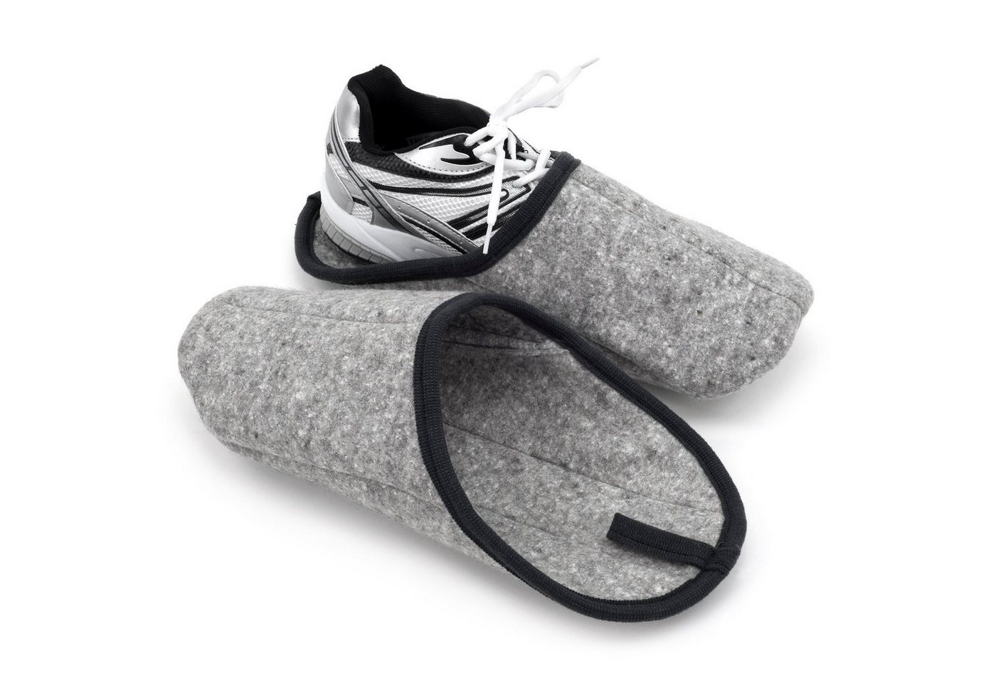 Pantoffelmann Museumspantoffel leicht faltbar Überzieher Überpantoffel Überschuh Pantoffel (1 Paar) Filzpantoffeln, Gästepantoffel besonders leicht