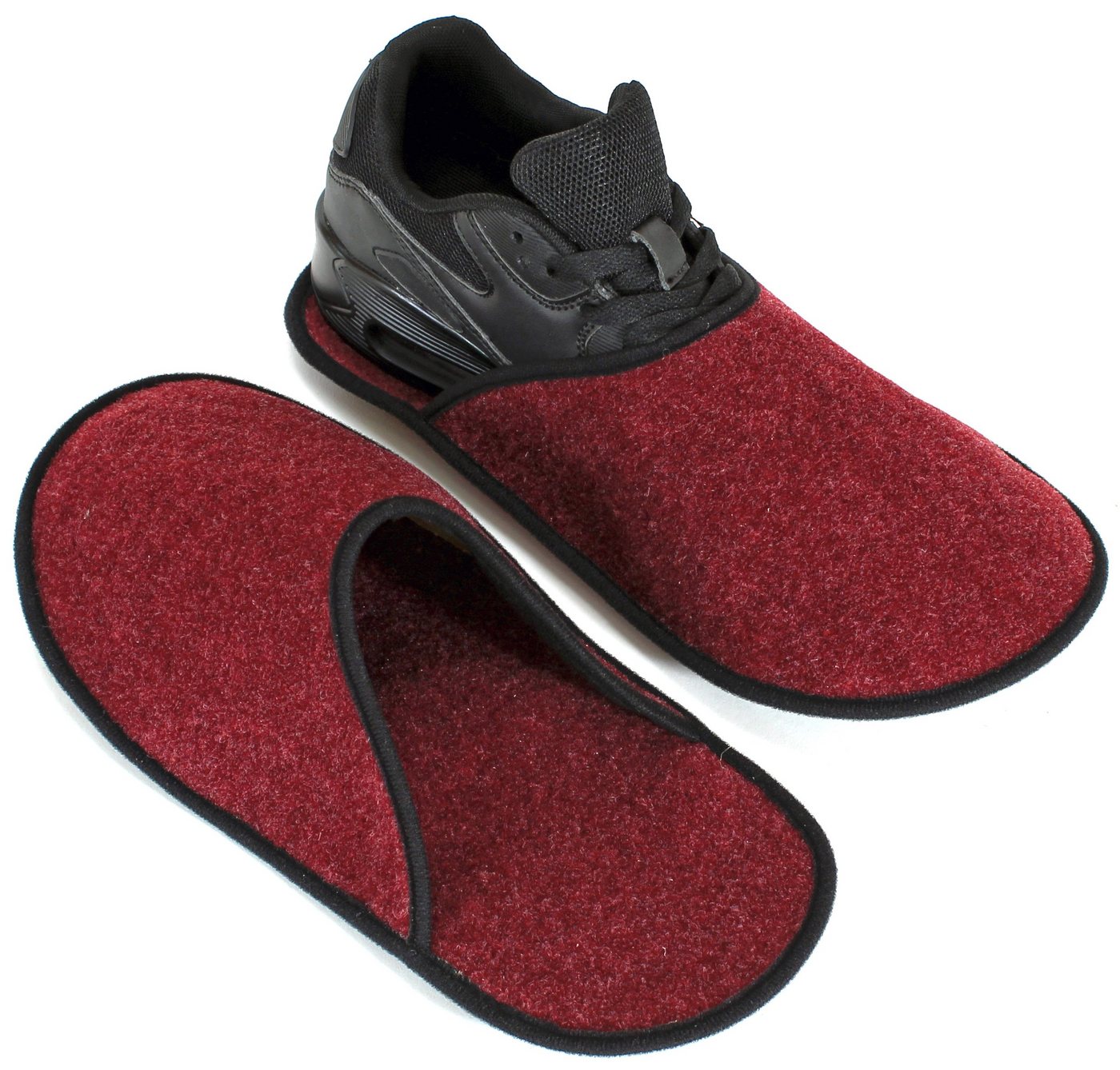 Pantoffelmann Überpantoffel leicht faltbar Filzpantoffel Überzieher Museumspantoffel Pantoffel (1 Paar) Filzpantoffeln, Gästepantoffel besonders leicht