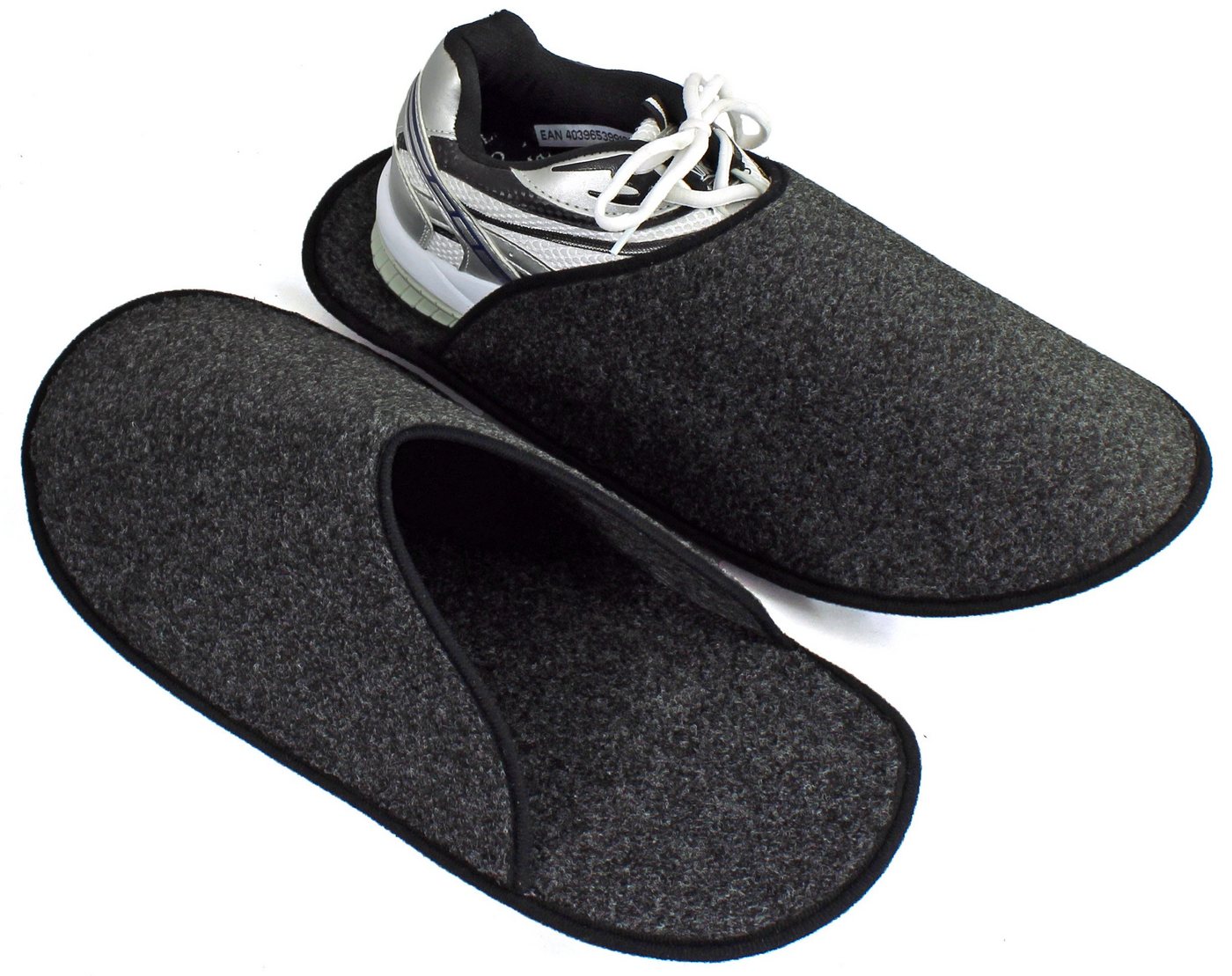 Pantoffelmann Überpantoffeln leicht faltbar Überzieher Museumspantoffel Überschuh Pantoffel (1 Paar) Filzpantoffeln, Gästepantoffel besonders leicht