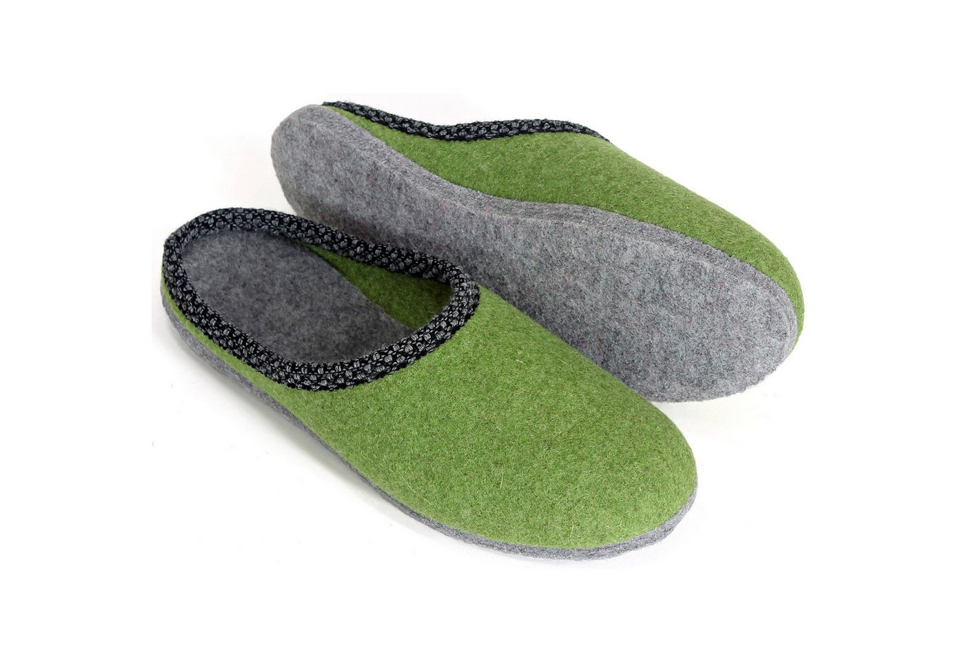 Pantoffelmann Walk-Filzpantoffel Herren Damen Filz Hausschuhe warme Filzlatschen Pantoffel (1 Paar) Filzpantoffeln, Gästepantoffel besonders leicht