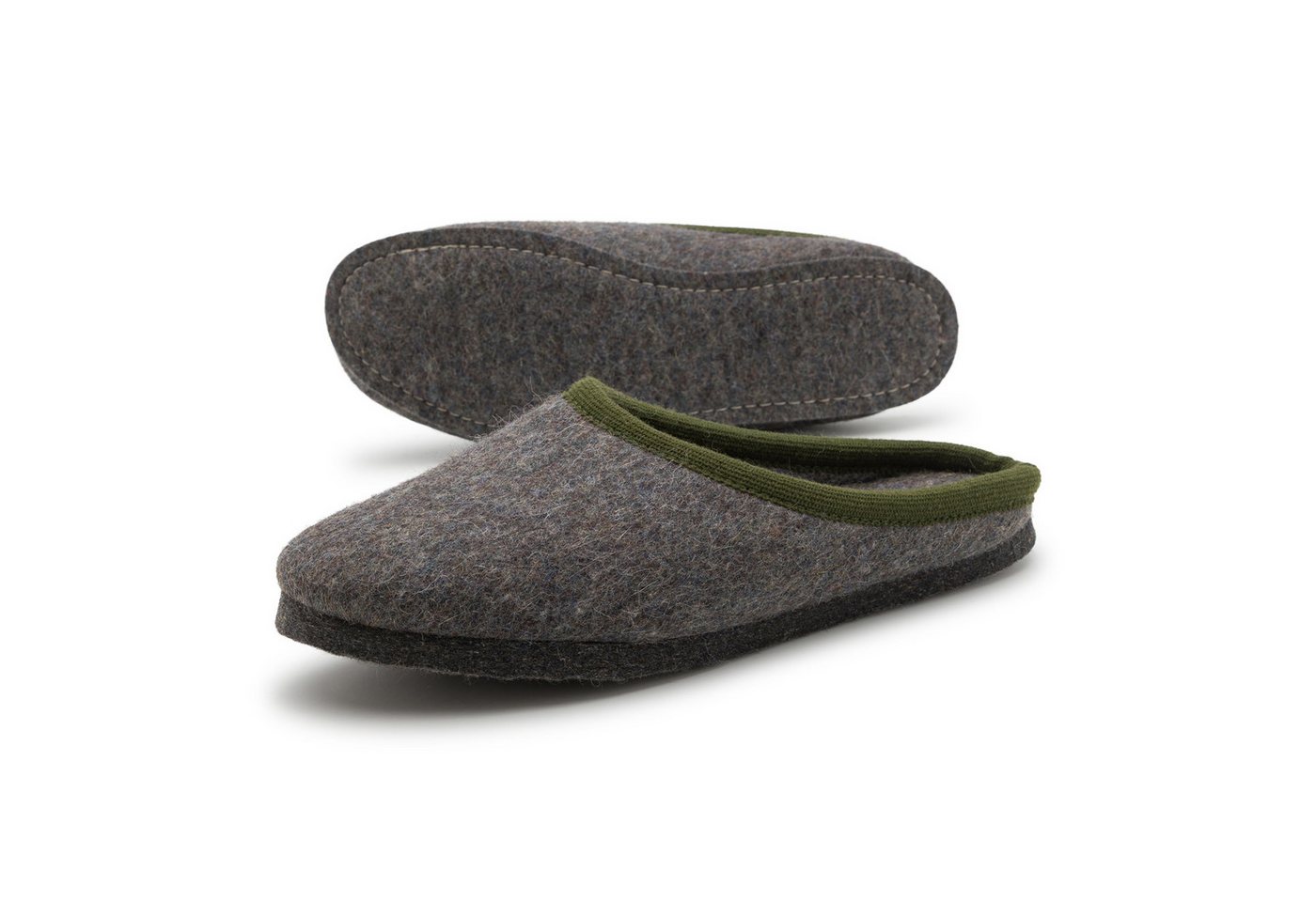 Pantoffelmann Wollfilz Pantoffel warme Filzpantoffeln Herren Damen Winter Hausschuh Pantoffel (1 Paar) Filzpantoffeln, Gästepantoffel besonders leicht