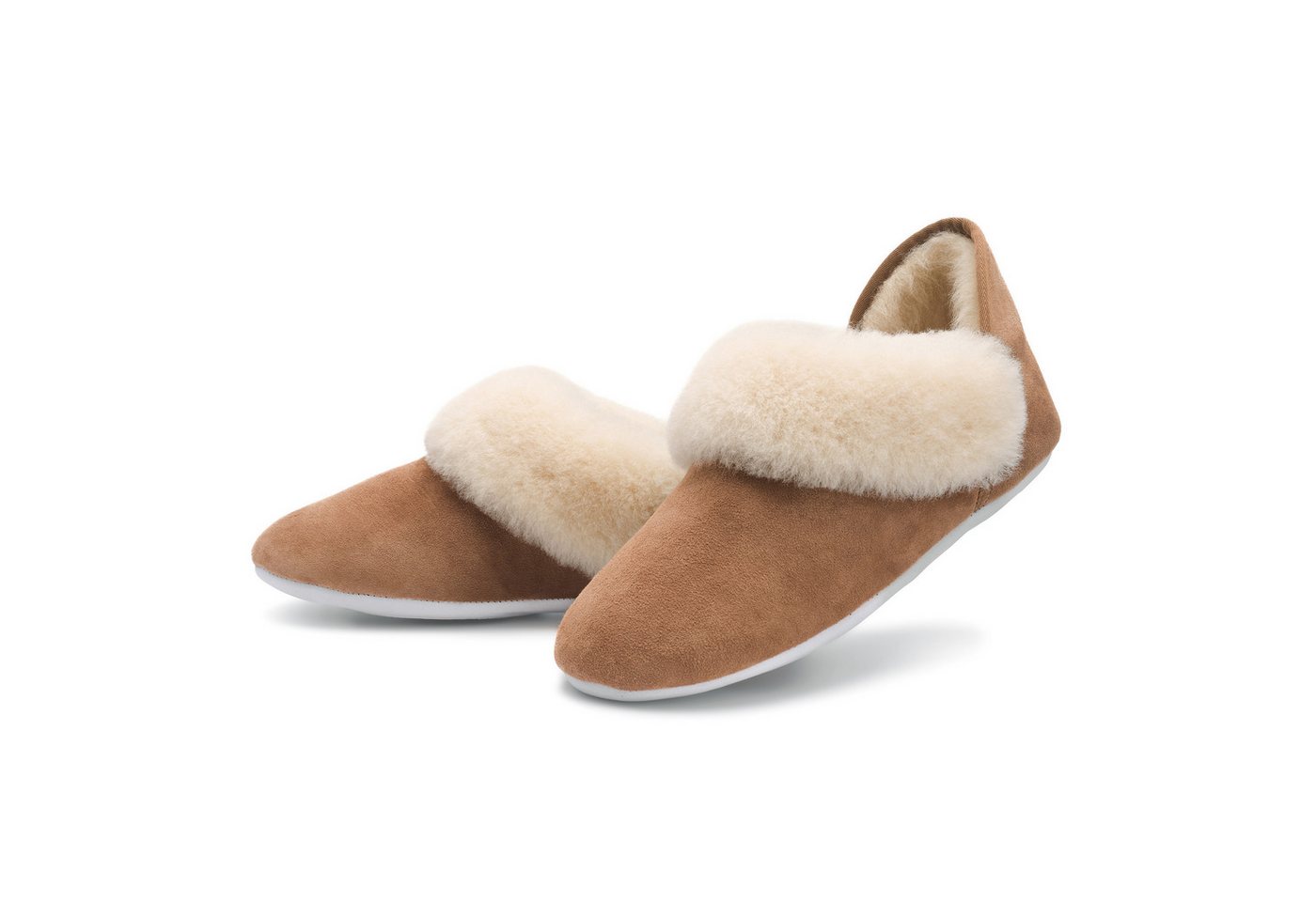 Parfeying Damen Herren Hausschuhe aus Lamm-echte Schaffell mit weicher Sohle Plüsch Hausschuhe australischem Schaffell