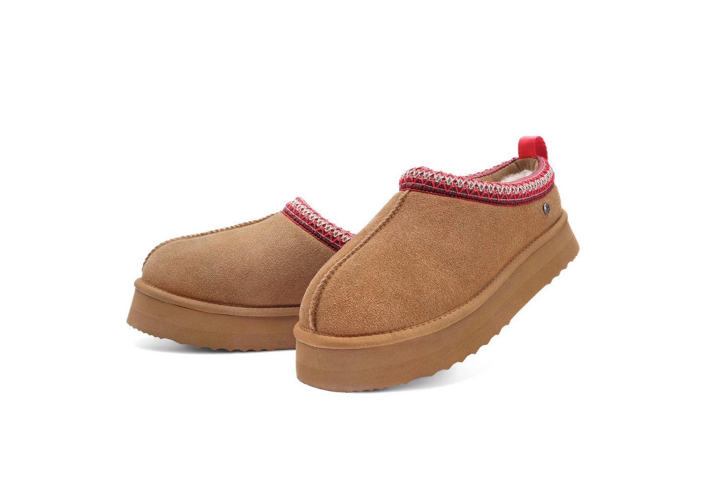 Parfeying Damen Pantoffel aus luxuriösem australischem Lammerfell outdoor Plüsch Hausschuhe echtem weicher Merinwolle 100% naturliche Meterialien